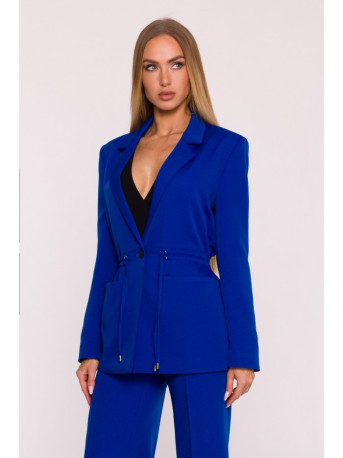 M873 Blazer with cinched waist - royal blue