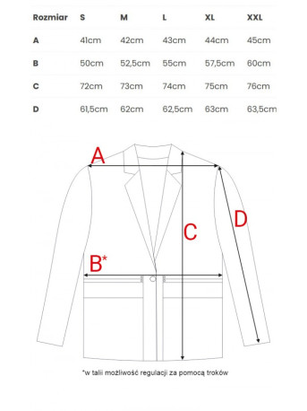 M873 Blazer with cinched waist - royal blue