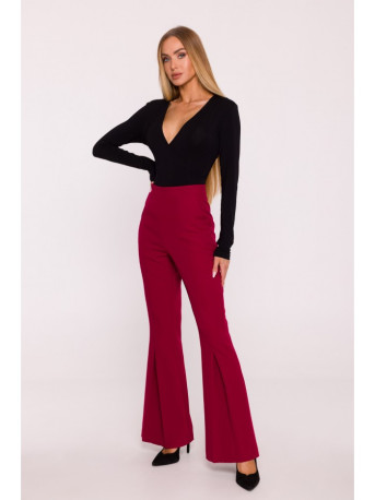 M874 Flared leg trousers - maroon