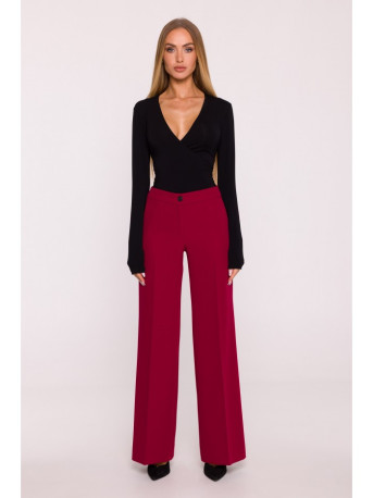 M875 Wide leg trousers - maroon