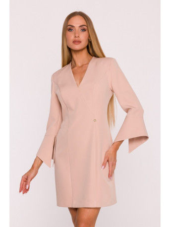 M876 Dress with wide cuffs - beige