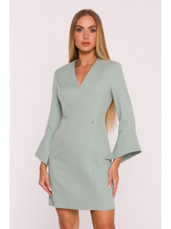 M876 Dress with wide cuffs - mint