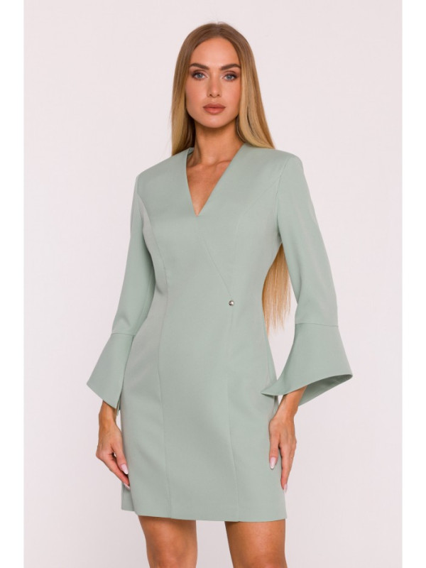 M876 Dress with wide cuffs - mint