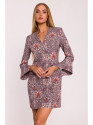 M877 Print dress with wide cuffs - model 2