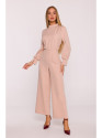 M879 Jumpsuit with stand-up collar - beige