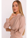M879 Jumpsuit with stand-up collar - beige