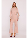 M879 Jumpsuit with stand-up collar - beige