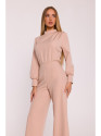 M879 Jumpsuit with stand-up collar - beige