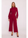 M879 Jumpsuit with stand-up collar - maroon