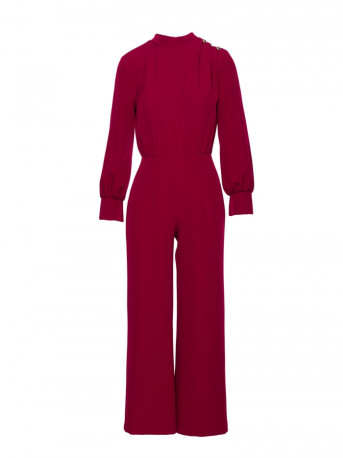 M879 Jumpsuit with stand-up collar - maroon