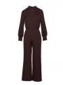 M879 Jumpsuit with stand-up collar - brown