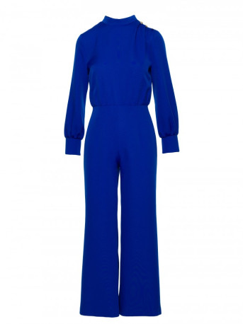 M879 Jumpsuit with stand-up collar - royal blue