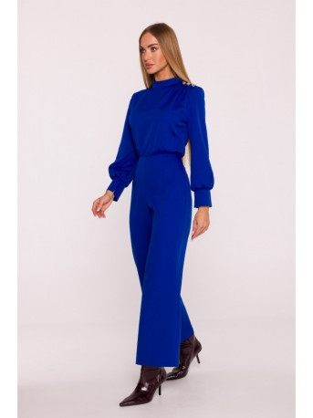 M879 Jumpsuit with stand-up collar - royal blue