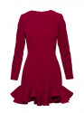 M880 Ruffled hem dress - maroon