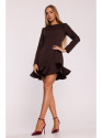M880 Ruffled hem dress - brown