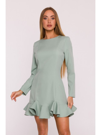 M880 Ruffled hem dress - mint