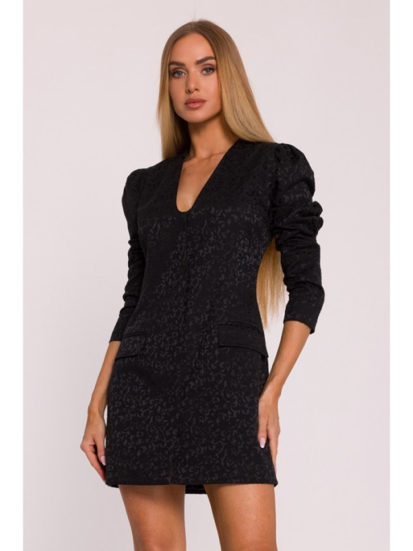 M881 Jacquard blazer dress - black