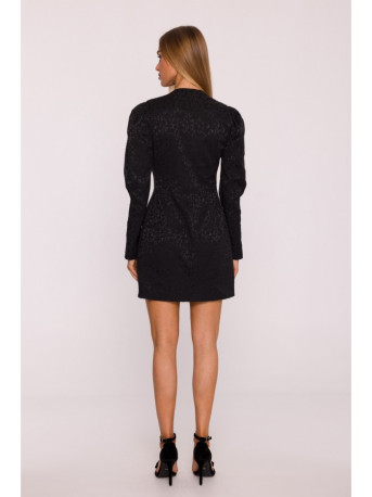 M881 Jacquard blazer dress - black