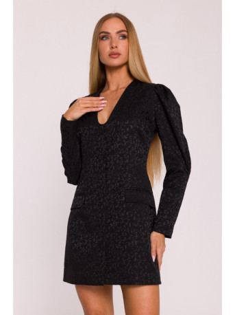 M881 Jacquard blazer dress - black