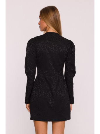 M881 Jacquard blazer dress - black
