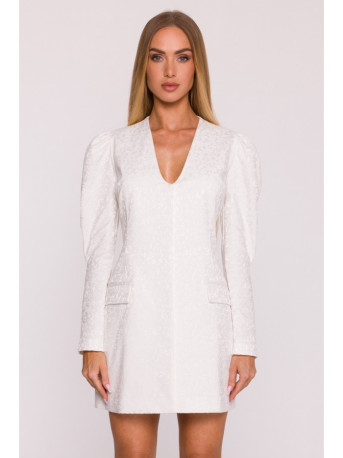 M881 Jacquard blazer dress - cream