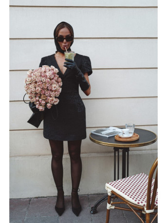 M882 Jacquard mini dress - black