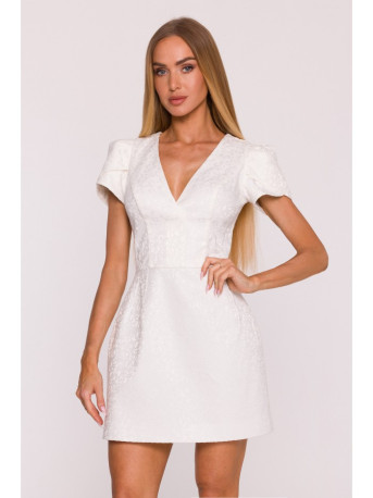M882 Jacquard mini dress - cream