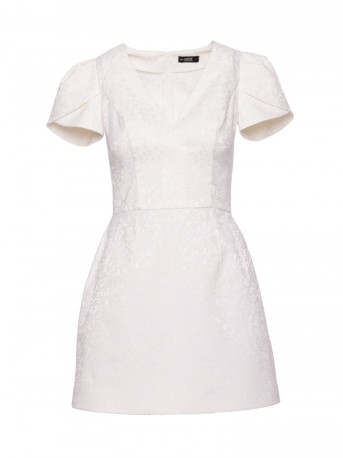 M882 Jacquard mini dress - cream