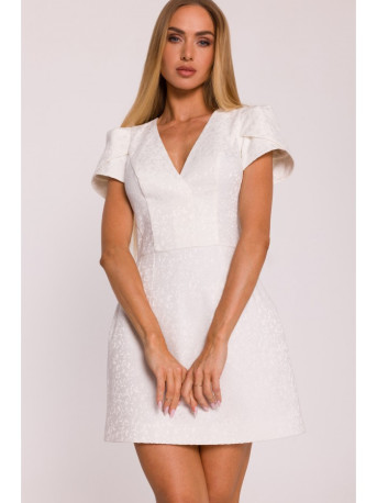 M882 Jacquard mini dress - cream