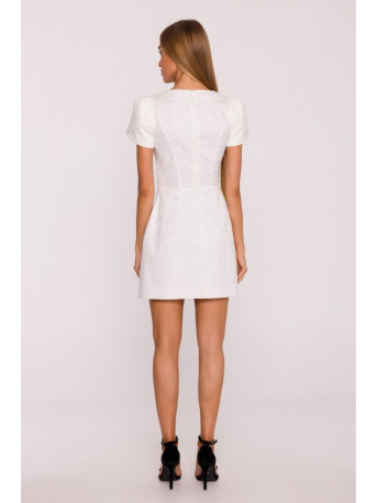 M882 Jacquard mini dress - cream