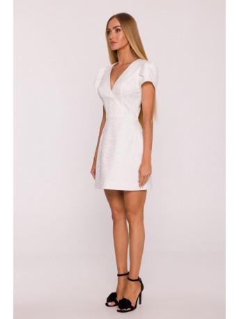 M882 Jacquard mini dress - cream