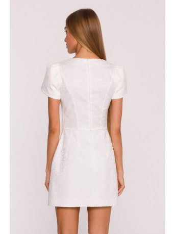 M882 Jacquard mini dress - cream