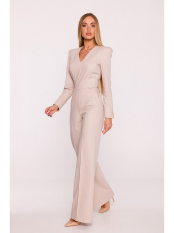 M883 Denim-look jumpsuit - beige