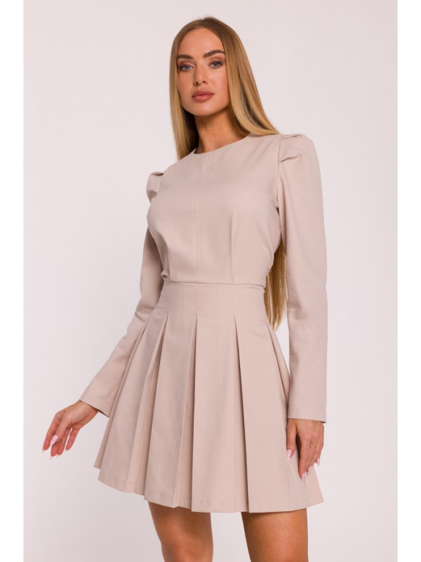 M884 Denim-look dress - beige