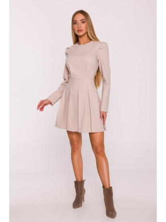 M884 Denim-look dress - beige