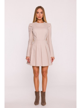 M884 Denim-look dress - beige