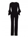 S416 Jumpsuit with ruffled sleeves - black
