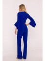 S416 Jumpsuit with ruffled sleeves - royal blue