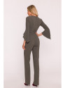 S416 Jumpsuit with ruffled sleeves - khaki