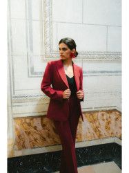 S417 Taliored blazer - maroon