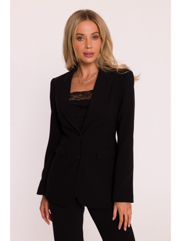 S417 Taliored blazer - black