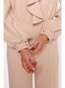 S420 Jumpsuit with a ruffle - beige
