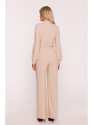 S420 Jumpsuit with a ruffle - beige