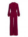 S420 Jumpsuit with a ruffle - maroon