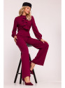 S420 Jumpsuit with a ruffle - maroon