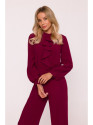 S420 Jumpsuit with a ruffle - maroon