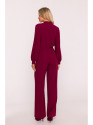 S420 Jumpsuit with a ruffle - maroon