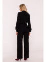 S420 Jumpsuit with a ruffle - black