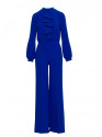 S420 Jumpsuit with a ruffle - royal blue