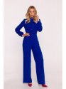 S420 Jumpsuit with a ruffle - royal blue